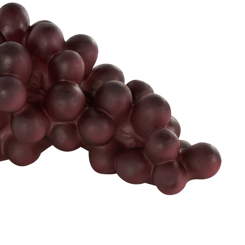 Purple Polystone Grape Fruit Decorative Sculpture with Gold Stem