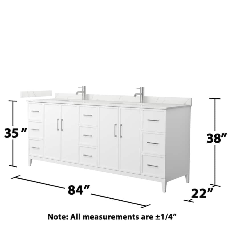 Wyndham Collection WCH717184D-QTZ-UNSMXX Elan 84" Free Standing Double
