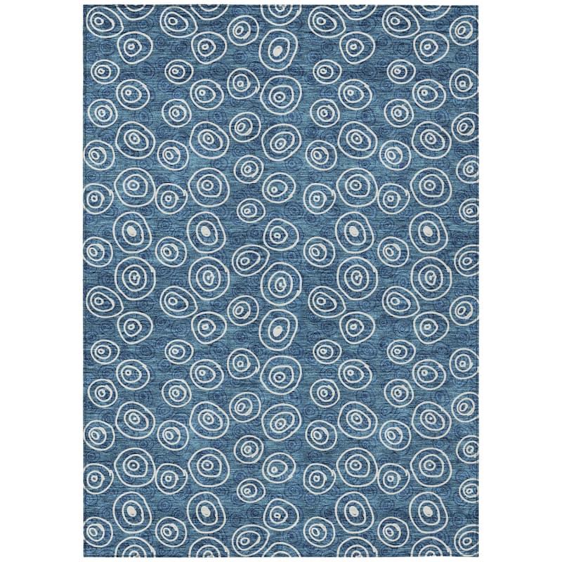 HomeRoots Geometric Transitional Rectangle Outdoor Rug - 10' X 14'