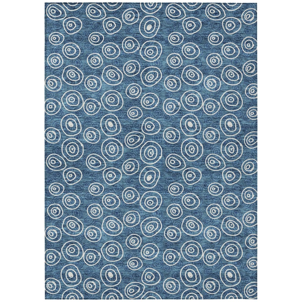 HomeRoots Geometric Transitional Rectangle Outdoor Rug