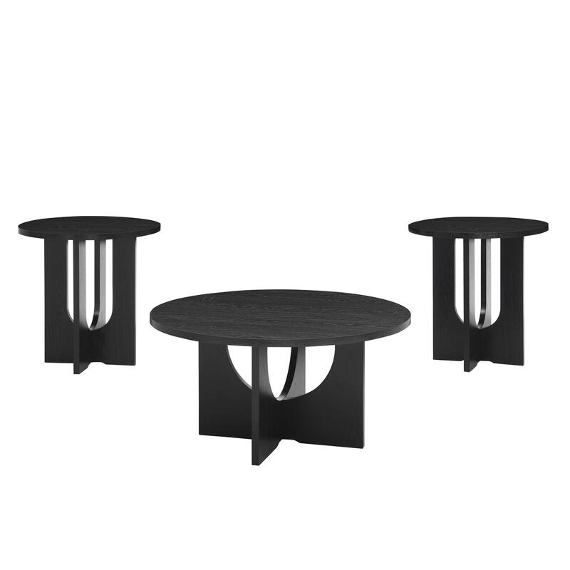 Minimalist Solid Wood Coffee Table, Modern Design with Waterproof Surface, 330 lbs Capacity
