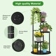 preview thumbnail 10 of 12, 4-Tier Plant Stand Indoor, Tall Wood Plant Shelf Holders, Set of One - 19.68”L* 19.68”W* 40.94”H