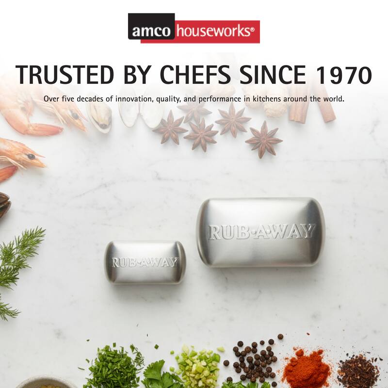 Amco Set of 2 Rub a Way Bars - Silver - 4 x 2.25 in & 3.1 x 0.7 in