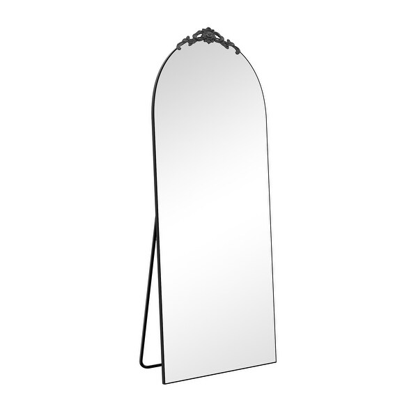 Vintage Arched Full Length Standing Mirror Vanity Floor Mirror