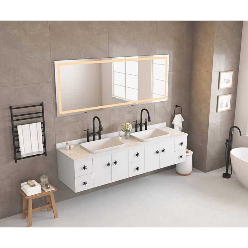 LED Bathroom Mirror with Front and Backlight