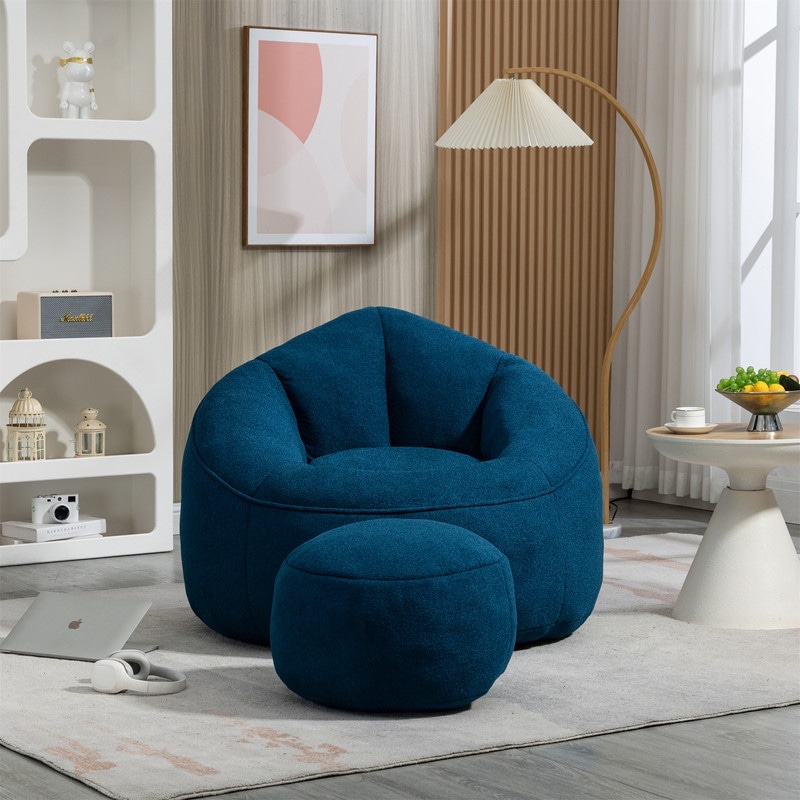 Blue microfiber chair sales