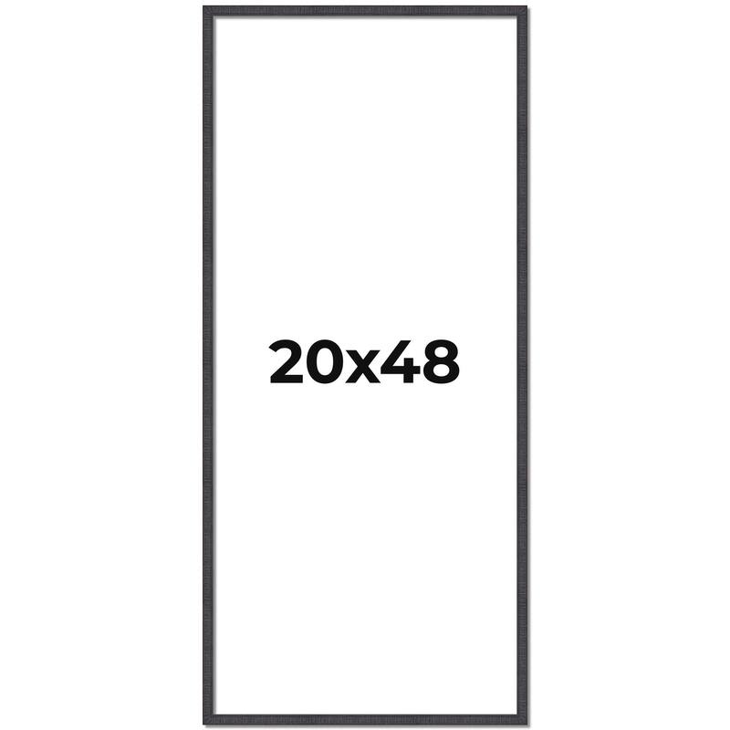 20x48 Frame Brown Picture Frame - Complete Modern Photo Frame Includes