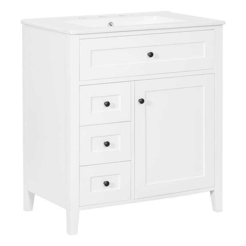 GDFStudio - Oliver Harrington Modern Freestanding Bathroom Vanity with Efficient Storage