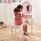 preview thumbnail 1 of 8, Fantasy Fields Gisele Polka Dot Kids Vanity Table & Stool White/Pink