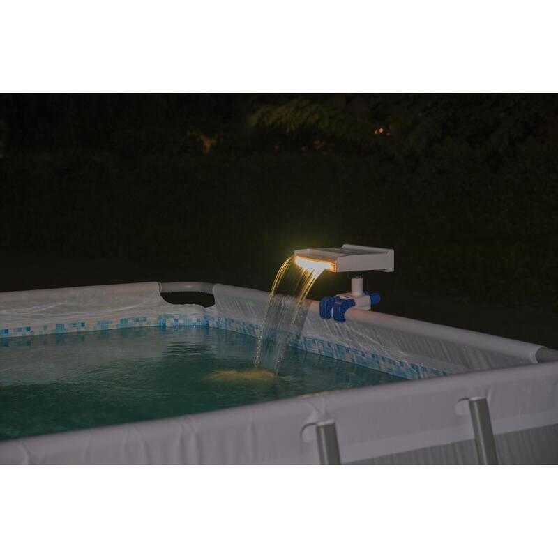 Bestway Above Ground Swimming Pool 7 Colored LED Relaxing Waterfall Cascade - 4.47