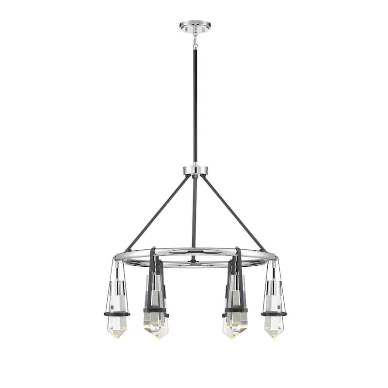 Savoy House Denali 6 Light 28" Wide LED Crystal Ring Chandelier