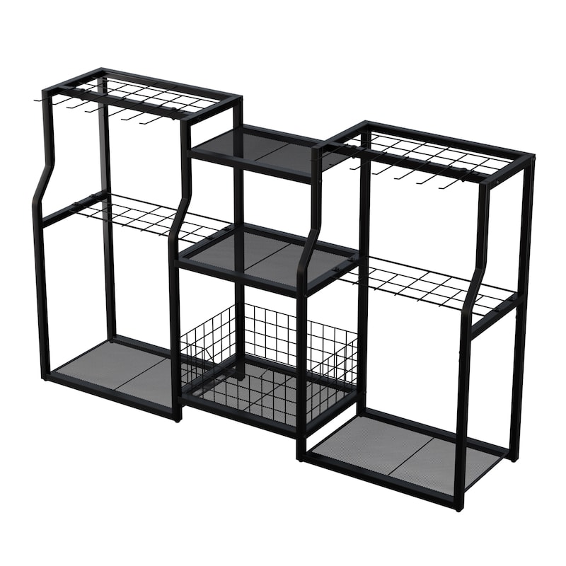Freestanding Garden Tool Organizer Stand Workshop Garage Storage Rack with Slots