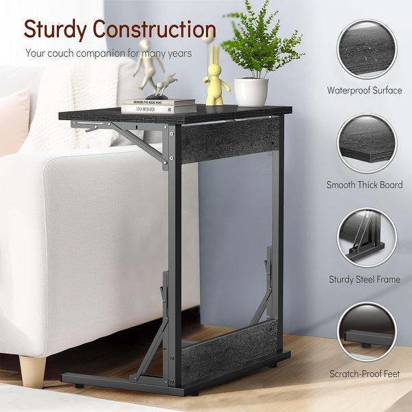 24 Folding C Shaped End Table Small Sofa Side Laptop Desk On Sale Bed Bath Beyond 40131165