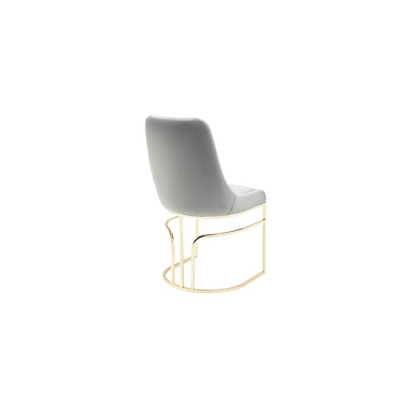 Emrald Velvet Chair Set of 2 -Gold Legs (Black, Grey, Beige)