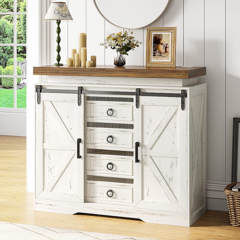 Sideboard With Hidden Gun Lock And Led Lights