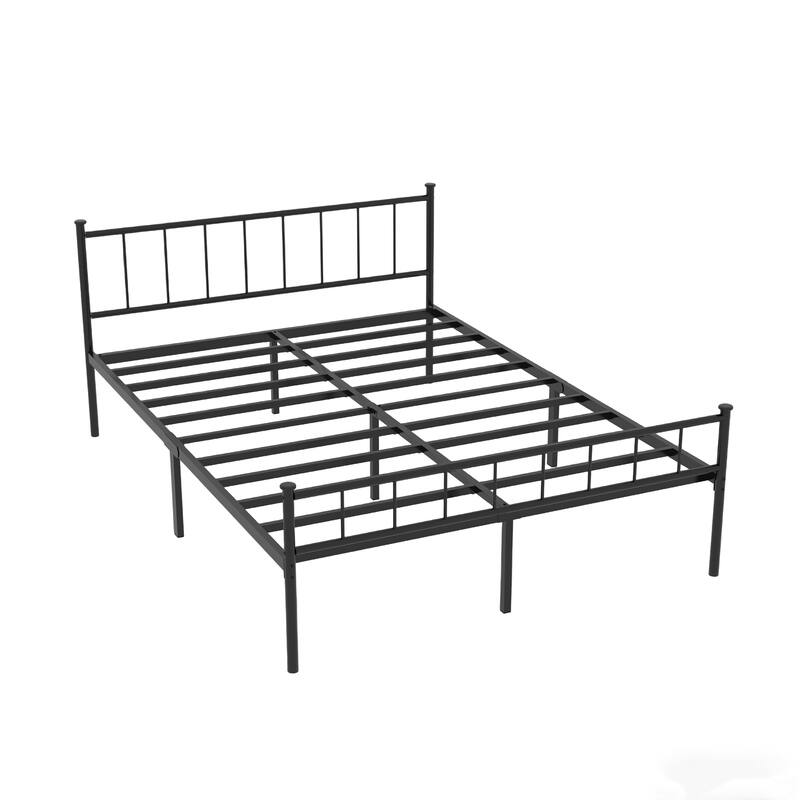 Full Size Bed Frame, Headboard and Footboard,Structurally Stable, Under Bed Storage, No Box Spring Needed