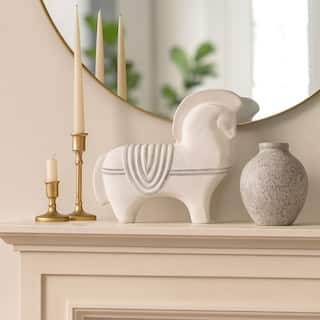 Sophisticated Horse Figurine Decorative Sculpture - 11.5", Ivory - 11.5"