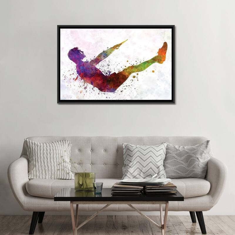 iCanvas "Man Exercising Workout Fitness" by Paul Rommer Framed Canvas Print