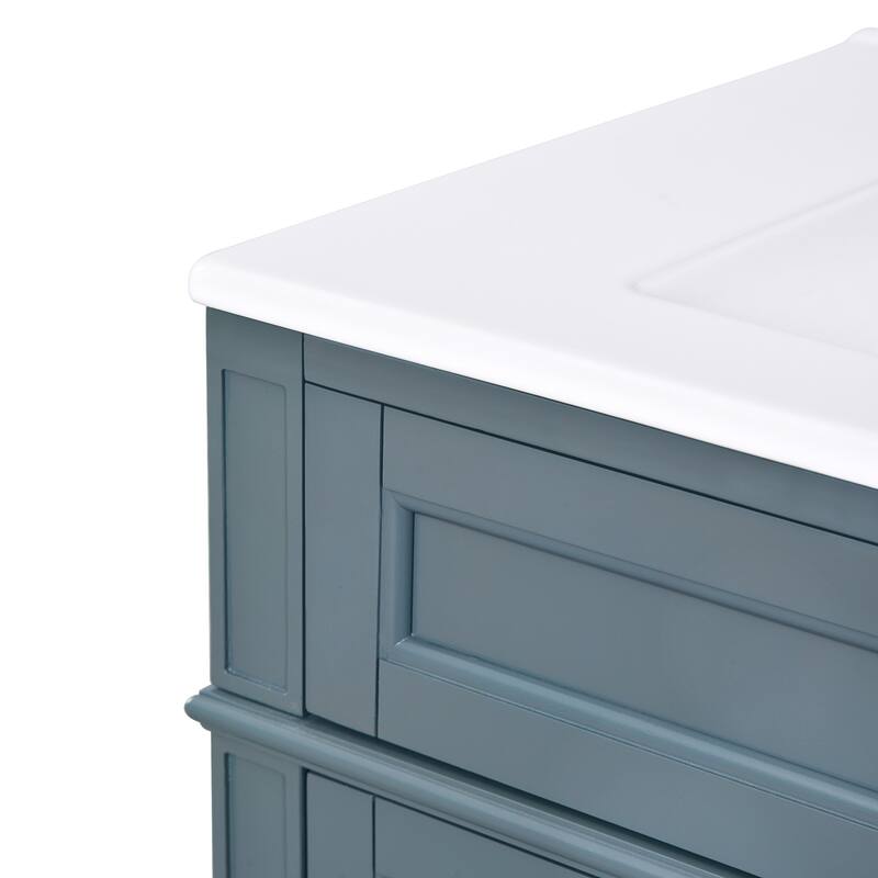 30" Bathroom Vanity with Ceramic Sink