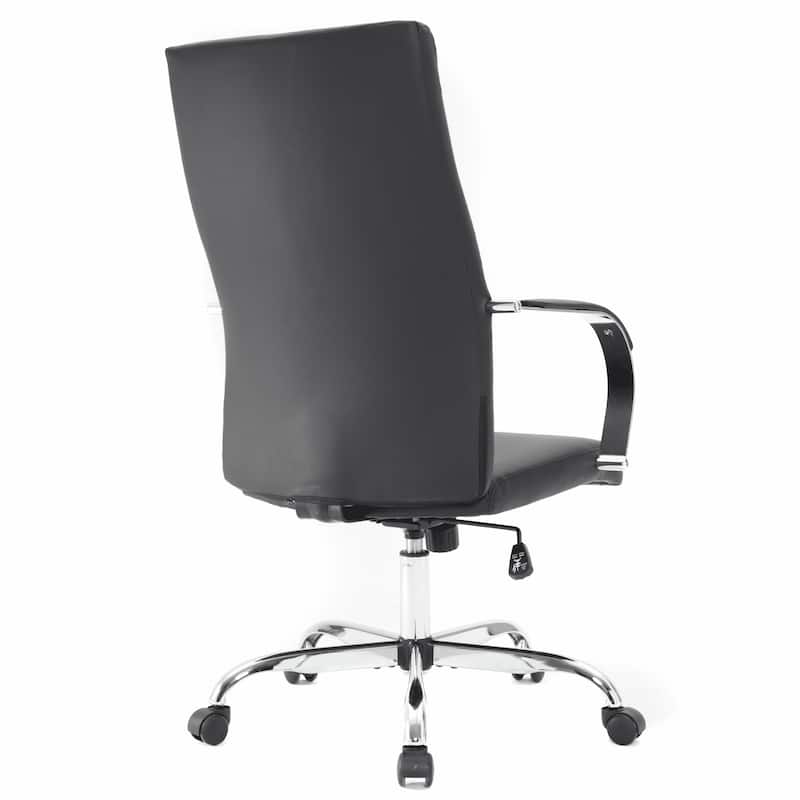 Sonora Ergonomic High Back Leather Office Chair with Lumbar Support, Adjustable Height, Tilt Lock, Chrome Frame & Swivel Casters