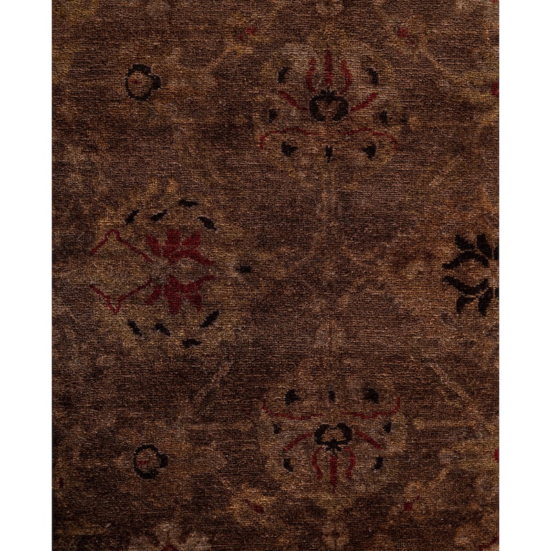 Overdyed One-of-a-Kind Hand-Knotted Area Rug - Brown - 6' 2" x 8' 10"