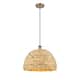 Option Brushed Brass / Natural Rattan