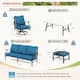 MAISON ARTS 6/7-Piece Patio Conversation Sets, Sofa Set with 2/4 x Single Chairs, 1 x 3-seater Sofa and Coffee Table/Ottomans