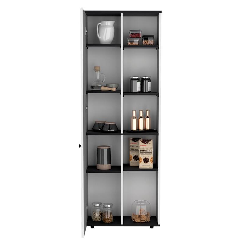 Multi-Shelf Kitchen Pantry Cabinet, Modern Engineered Wood Storage Solution for Kitchen Essentials