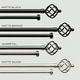 preview thumbnail 7 of 9, ATI Home Torch Double Curtain Rod and Finial Set