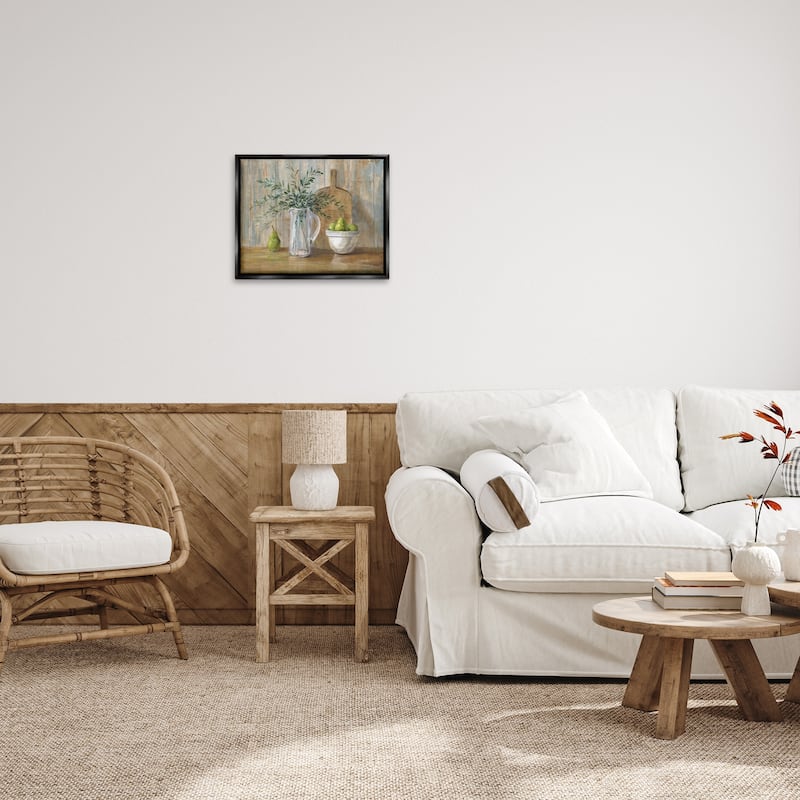 Stupell Rustic Pears Still Life Framed Floater Canvas Wall Art Design by Danhui Nai