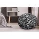 preview thumbnail 3 of 1, Urban Shop Zebra Bean Bag Chair