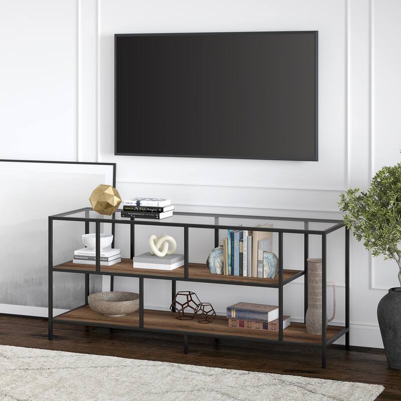 Winthrop Rectangular TV Stand with Metal Shelves for TV's up to 60"