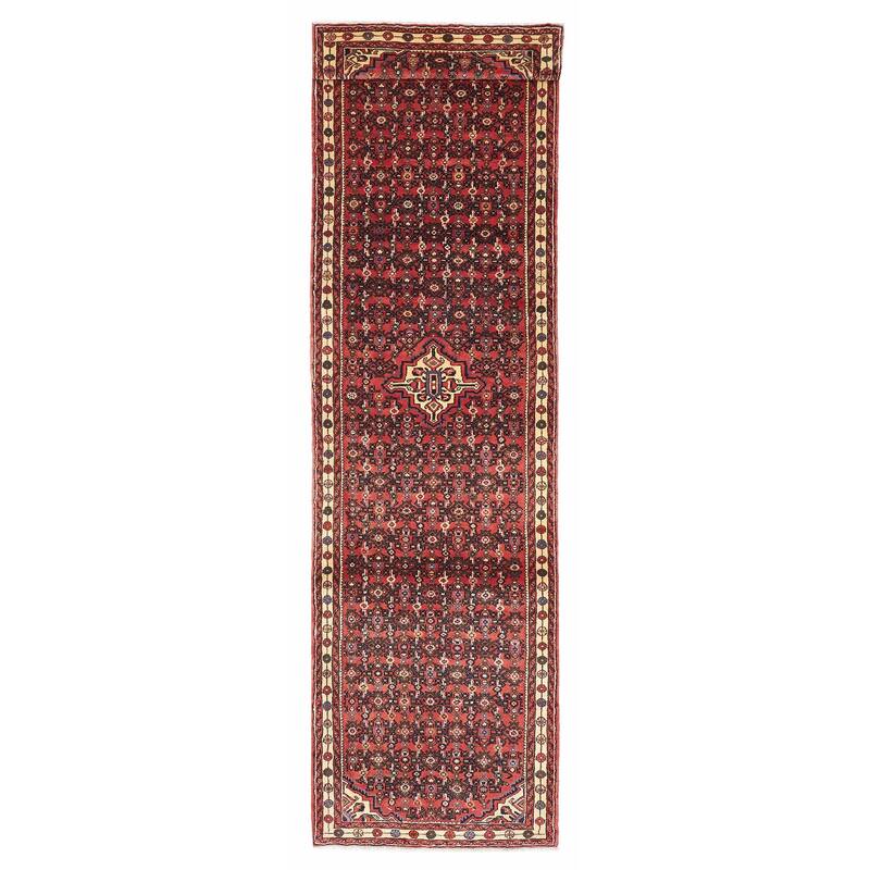 ECARPETGALLERY Hand-knotted Andelz Red Wool Rug - 3'4 x 12'11