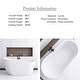preview thumbnail 13 of 11, Acrylic Freestanding Flatbottom Soaking Bathtub in White