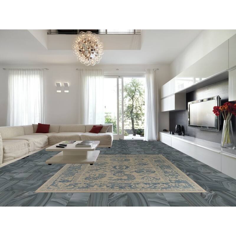 Hand Knotted Oriental 100% Wool Carpet Transitional All-Over Beige & Ivories Oushak Area Rug - 11' 11'' X 9' 3''