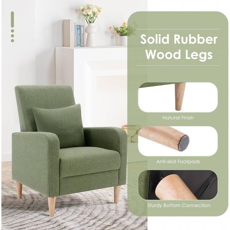 Fabric/Leather Modern Accent Chairs with Lounge Seat