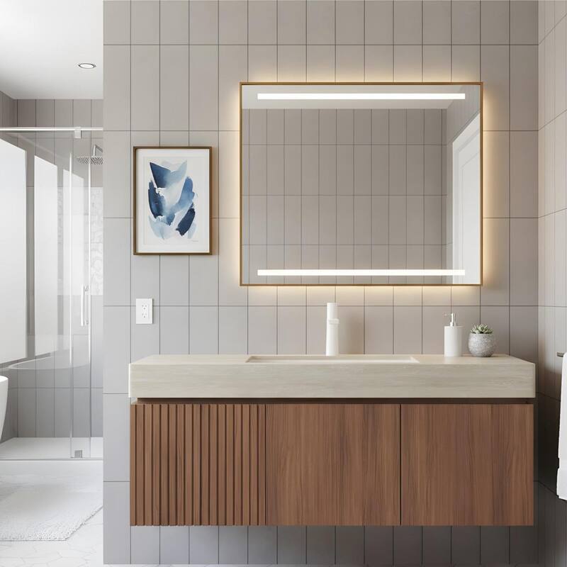 Mondern Floating Bathroom Vanity with 1 Pre-drilled Faucet Holes