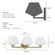 preview thumbnail 4 of 8, Hunter Celestial Valley 3 Light Bathroom Vanity Light - Contemporary, Modern, Damp-Rated!
