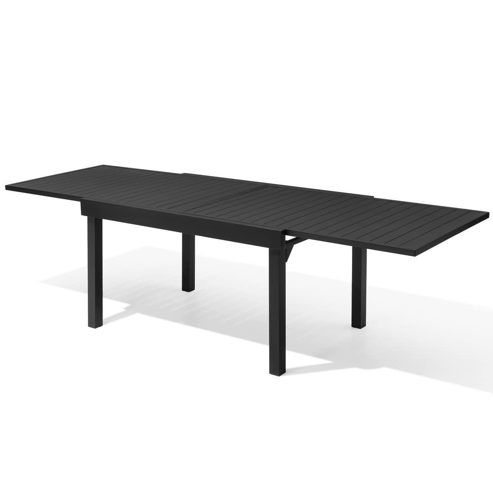 VredHom Aluminum Outdoor Rectangle Extendable Dining Table