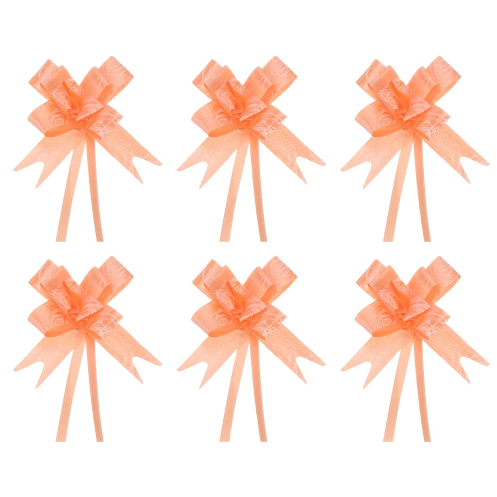 100Pcs 8" Pull Bows Gift Wrapping Pull Bow Rose Pattern Baskets Bows