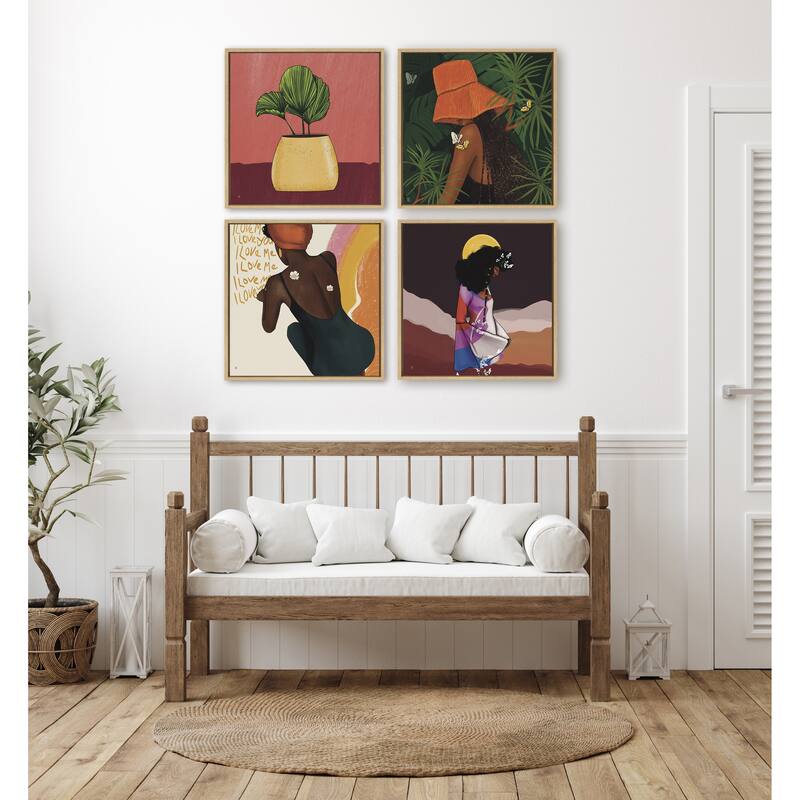 Kate and Laurel Sylvie Tell Me About Hope Framed Canvas by Mary Joak