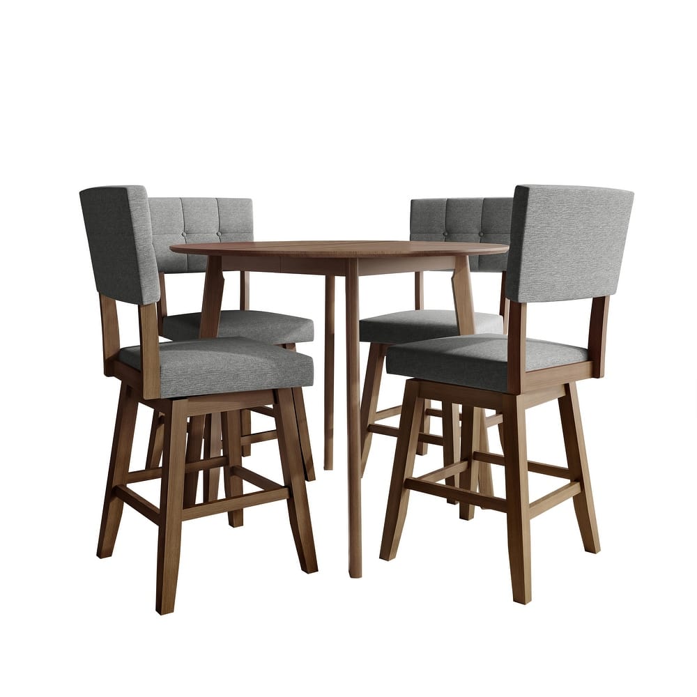 CraftPorch Modern Swivel Counter Chair with Round Table