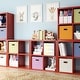 preview thumbnail 3 of 5, John Louis Home Solid Wood 4 Cube Storage Organizer Red Mahogany