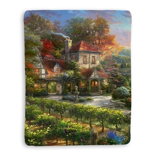 Thomas Kinkade Wine Country Living Sherpa Throw Blanket By Laural Home ...