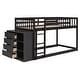 preview thumbnail 8 of 44, Espresso Twin Bunk Bed with 4 Drawers & 3 Shelves - Durable & Classic