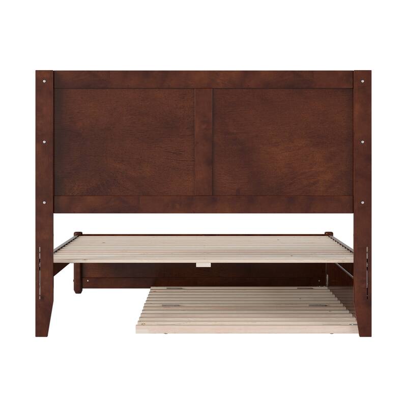 Clayton Platform Bed with Panel Footboard and Twin Trundle
