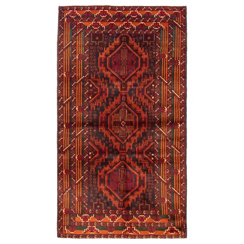 Teimani Burnt Orange Rug 3'7" x 6'6" - 3'7 x 6'6 - Burnt Orange - 3'7 x 6'6