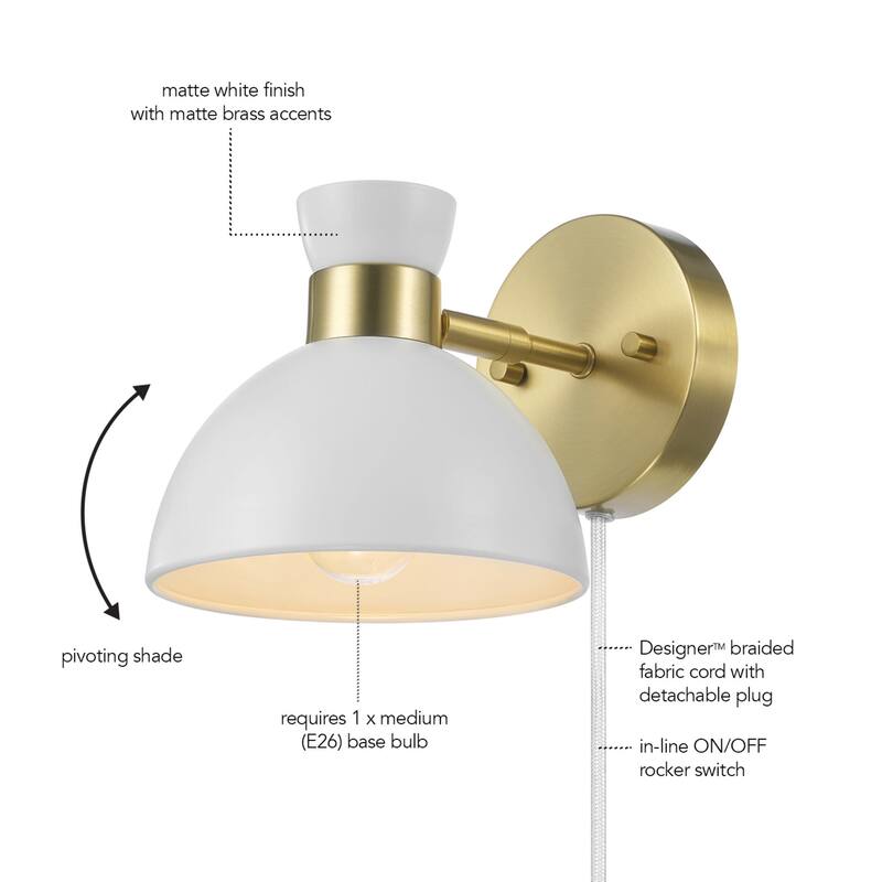 Globe Electric 91009604 Alice 7" Tall Wall Sconce