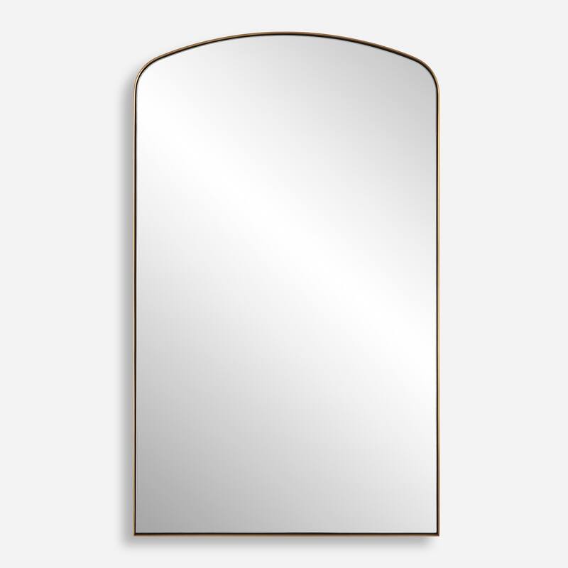 Arch Framed Wall Mirror - 40" - Brass Finish