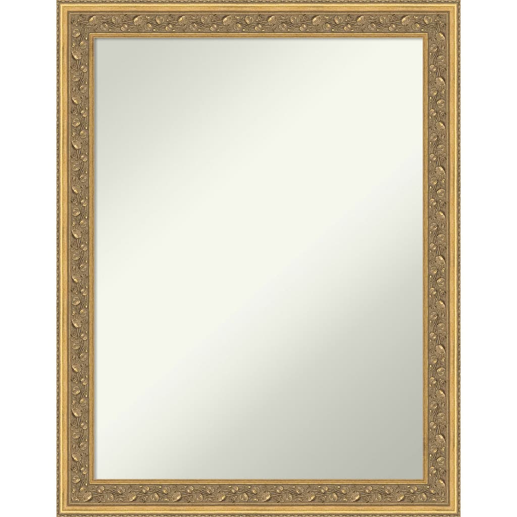 Carter Dark Gold Non-Beveled Wood Framed Bathroom Vanity Wall Mirror - Carter Dark Gold